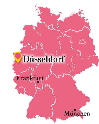 ドイツ地図とデュッセルドルフ