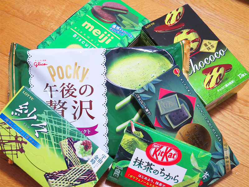 日本からのお土産抹茶のお菓子